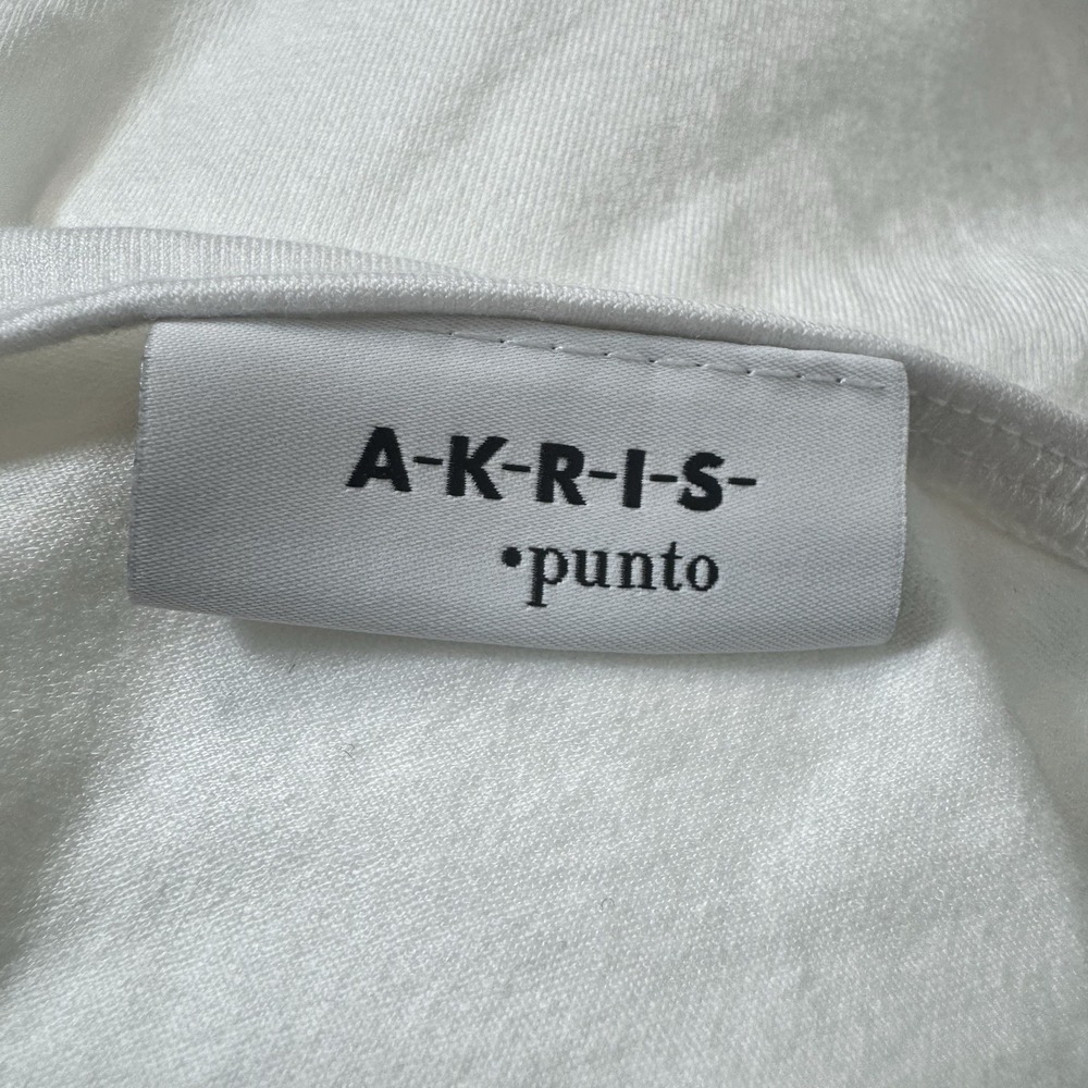 Akris Punto Cotton Half Sleeve Square Neck Tee Size 2 Quiet Luxury Minimalist - Picture 6 of 8